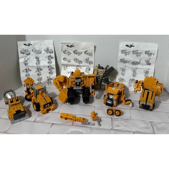 Jinbao Big-Moe Devastator KO Transformers Construction Vehicle Robot Set Lot - Picture 1 of 13